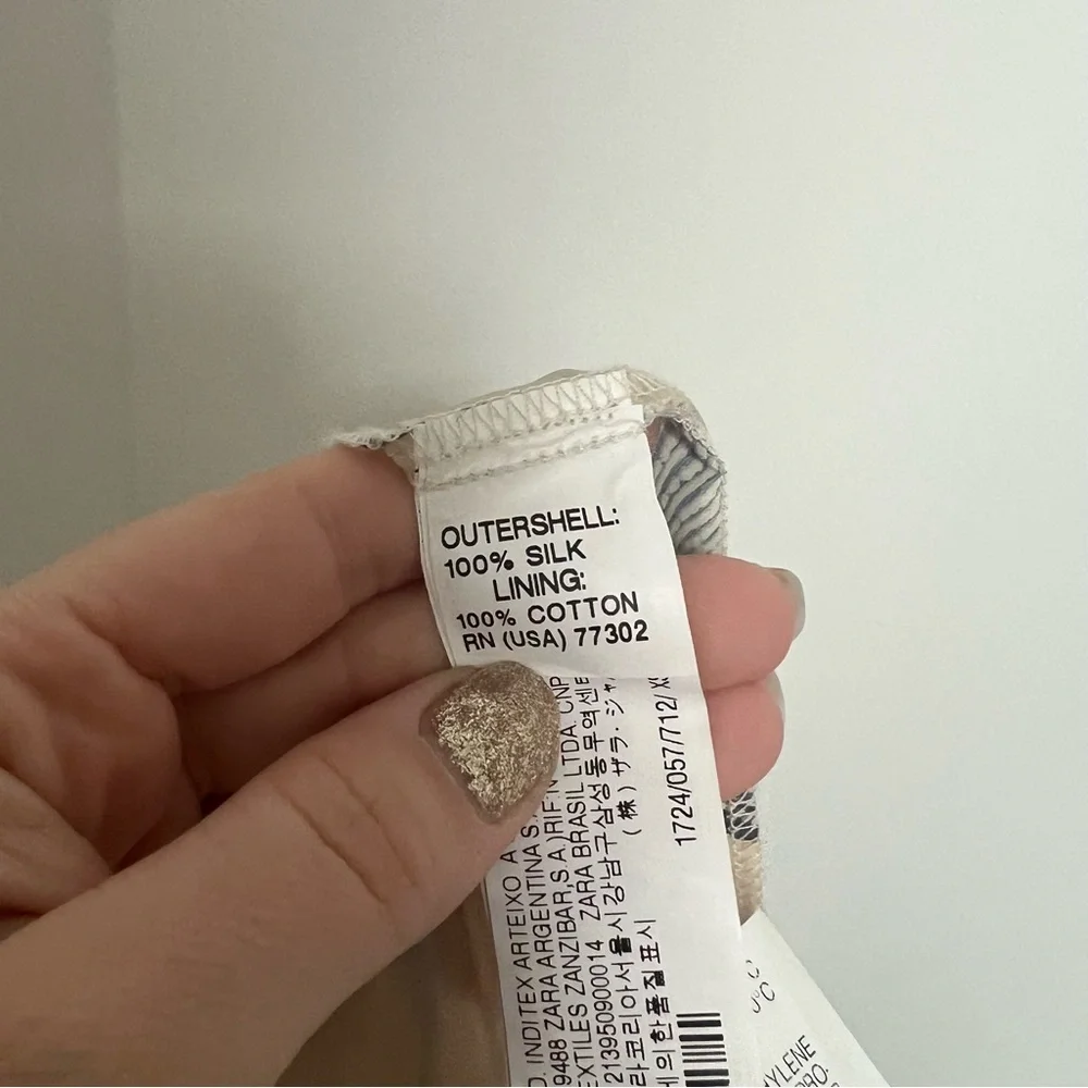 Zara 100% Silk Blue Floral Midi Sundress | Boho Summer Dress | XS - Picture 11 of 12